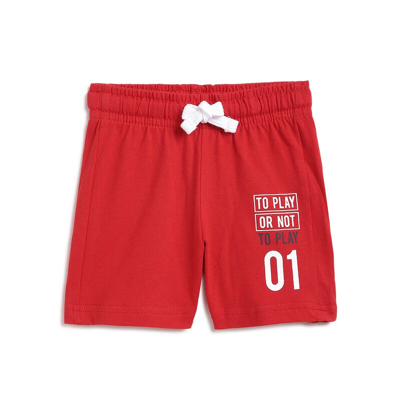 Boys Typography Printed Shorts (Pack Of 3) image number 5